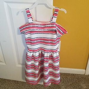 Off the shoulder dress(comes w flipflop size 1)